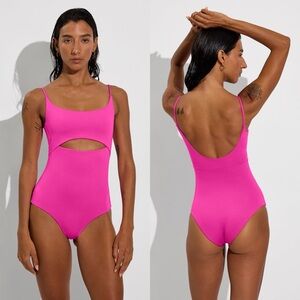 Left On Friday Hot Pink Cutout One-Piece Swimsuit